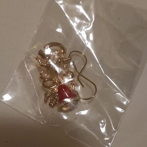 Elegant Gold and Red Angel Earrings